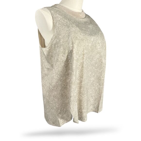 Athleta Zephyr Print Tank Top Women’s Gray/Cream Size 1X Viper Reptile Stretch - Picture 3 of 10